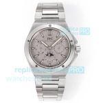 Swiss Copy New IWC Schaffhausen Ingenieur Perpetual Calendar Gray Face SS Watch 